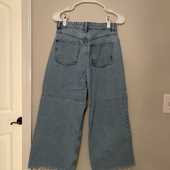 Zara high-rise cropped wide leg jeans - Picture 3 of 4